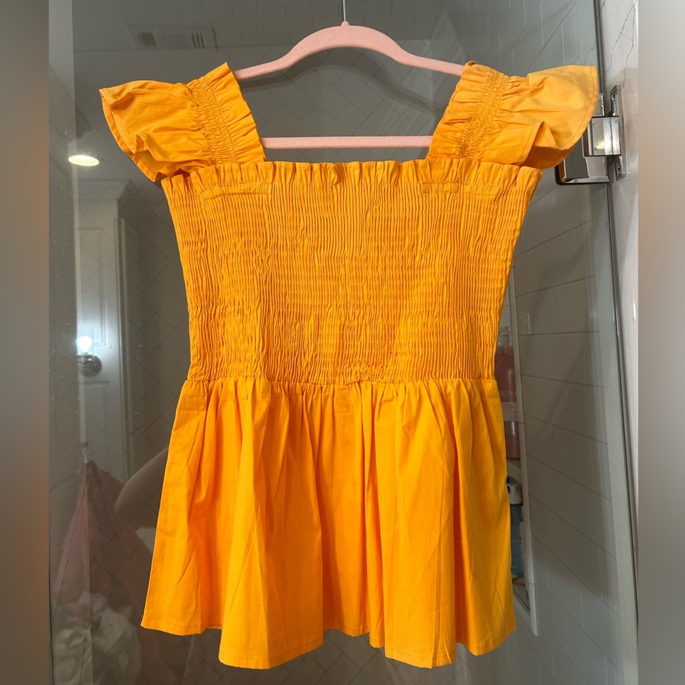 Jude conally orange babydoll top